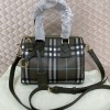 Burberry Check Classic Black and Blue Boston Bag Burberry Check Classic Black and Blue Boston Bag