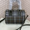 Burberry Check Classic Black and Blue Boston Bag Burberry Check Classic Black and Blue Boston Bag