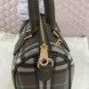 Burberry Check Classic Black and Blue Boston Bag Burberry Check Classic Black and Blue Boston Bag