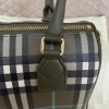 Burberry Check Classic Black and Blue Boston Bag Burberry Check Classic Black and Blue Boston Bag