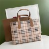 Burberry classic color check tote bag Burberry classic color check tote bag