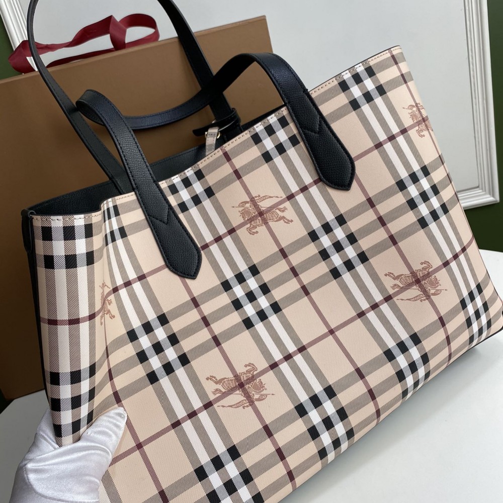 Burberry classic color check tote bag Burberry classic color check tote bag
