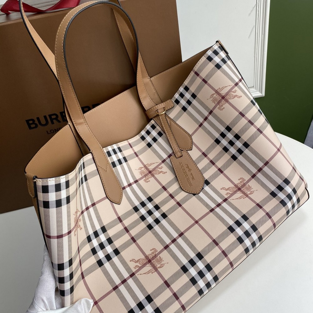 Burberry classic color check tote bag Burberry classic color check tote bag