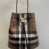 Burberry white and brown contrasting hardware bucket bag Burberry white and brown contrasting hardware bucket bag