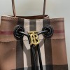 Burberry white and brown contrasting hardware bucket bag Burberry white and brown contrasting hardware bucket bag