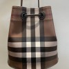 Burberry white and brown contrasting hardware bucket bag Burberry white and brown contrasting hardware bucket bag