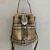 Burberry white and brown contrasting hardware bucket bag Burberry white and brown contrasting hardware bucket bag