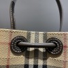 Burberry white and brown contrasting hardware bucket bag Burberry white and brown contrasting hardware bucket bag