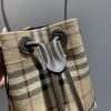 Burberry white and brown contrasting hardware bucket bag Burberry white and brown contrasting hardware bucket bag
