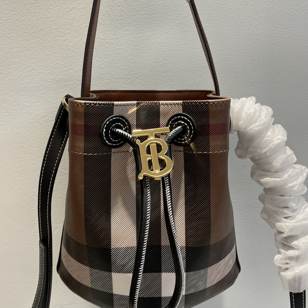 Burberry brown and black hardware bucket bag Burberry brown and black hardware bucket bag