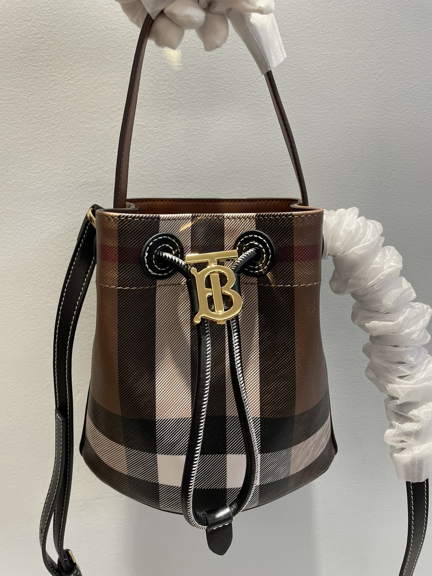 Burberry brown and black hardware bucket bag Burberry brown and black hardware bucket bag