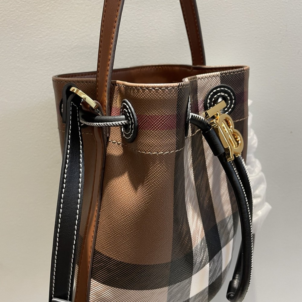 Burberry brown and black hardware bucket bag Burberry brown and black hardware bucket bag