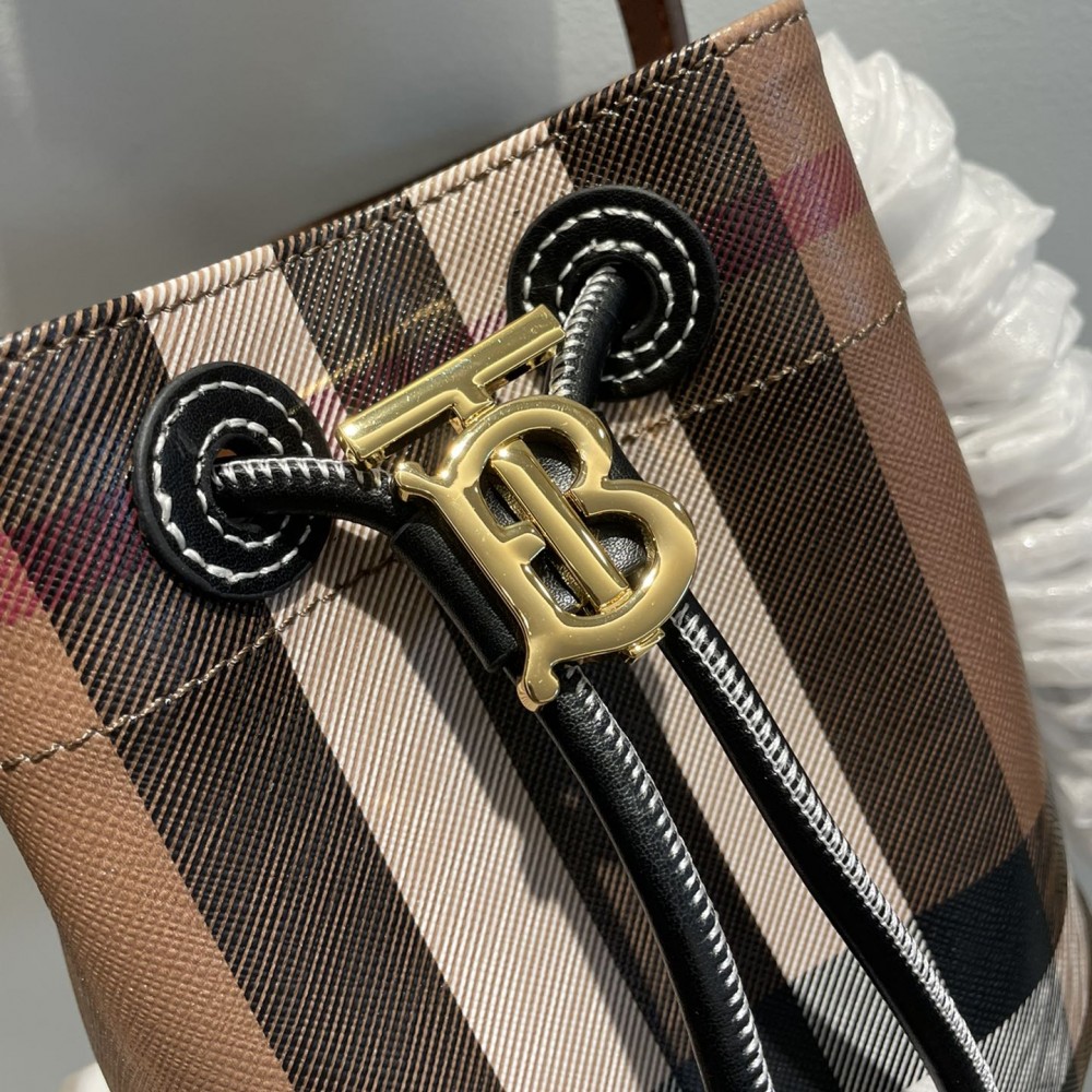 Burberry brown and black hardware bucket bag Burberry brown and black hardware bucket bag