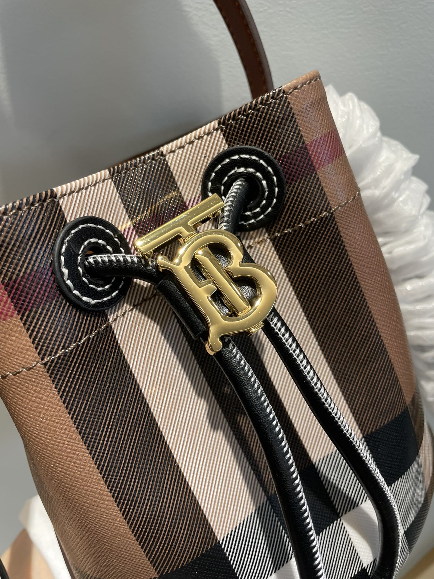 Burberry brown and black hardware bucket bag Burberry brown and black hardware bucket bag