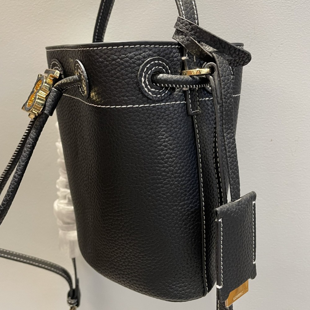 Burberry black leather hardware bucket bag Burberry black leather hardware bucket bag
