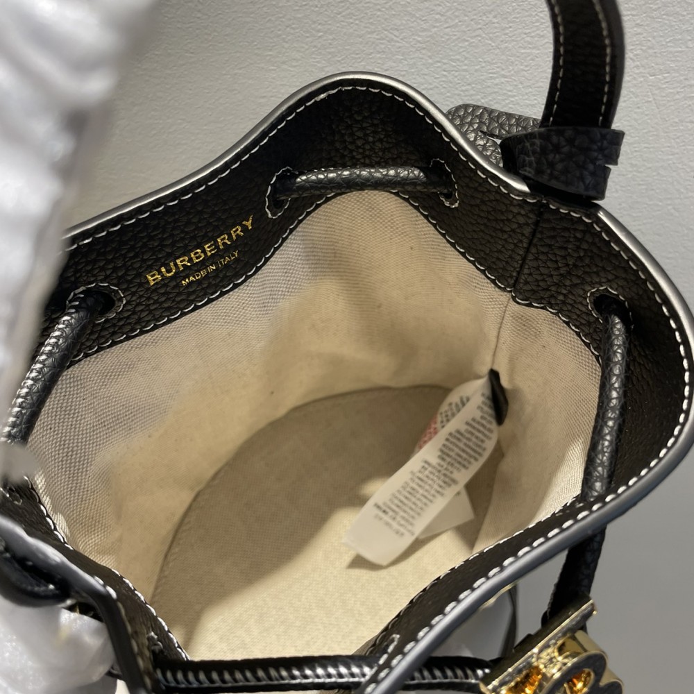 Burberry black leather hardware bucket bag Burberry black leather hardware bucket bag