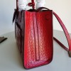Burberry crocodile leather red tote bag Burberry crocodile leather red tote bag