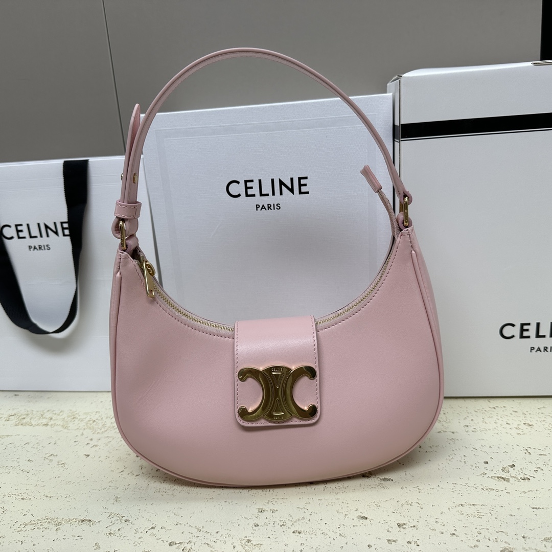 CELINE TRIOMPHE series pink underarm bag CELINE TRIOMPHE series pink underarm bag