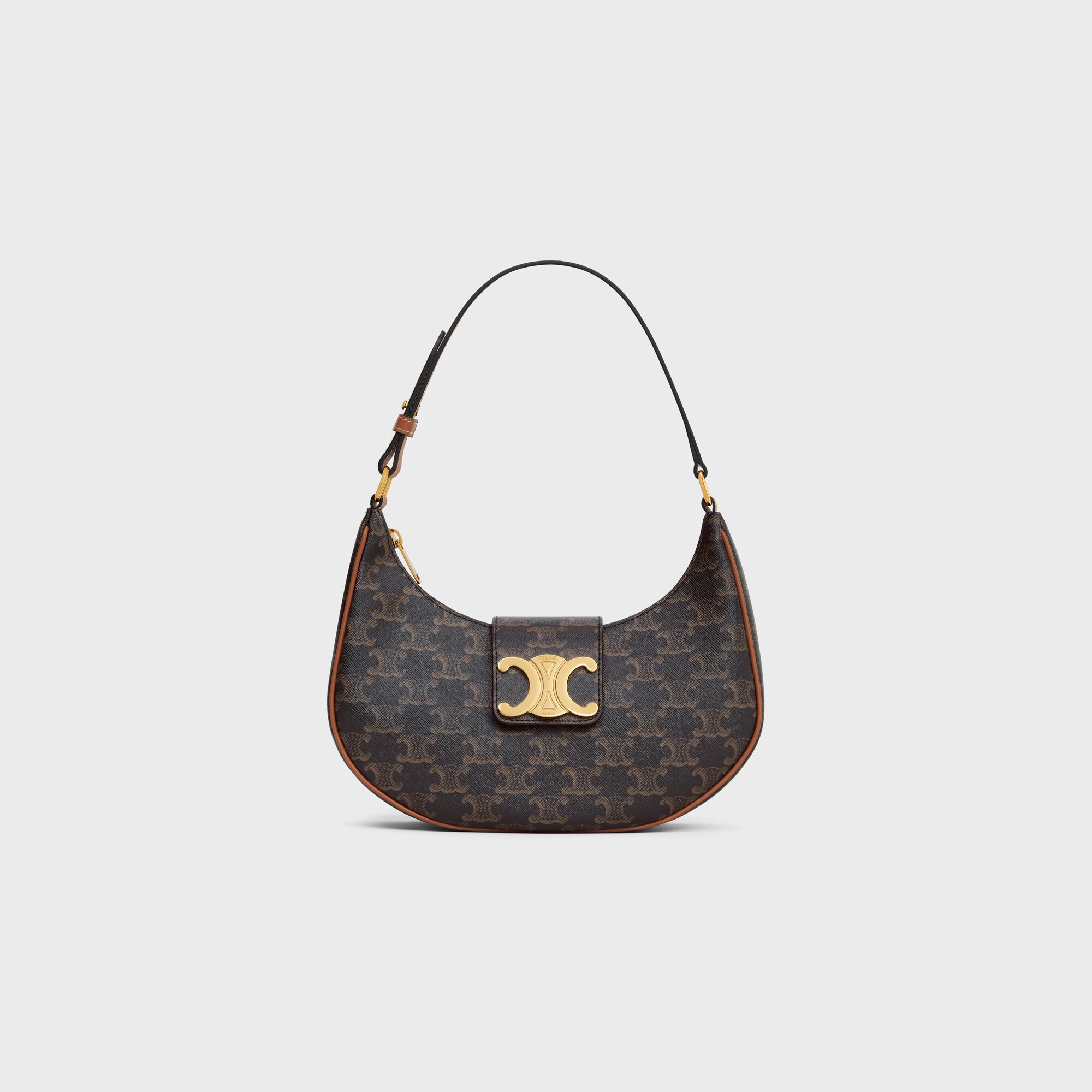 CELINE TRIOMPHE series classic black pattern underarm bag CELINE TRIOMPHE series classic black pattern underarm bag