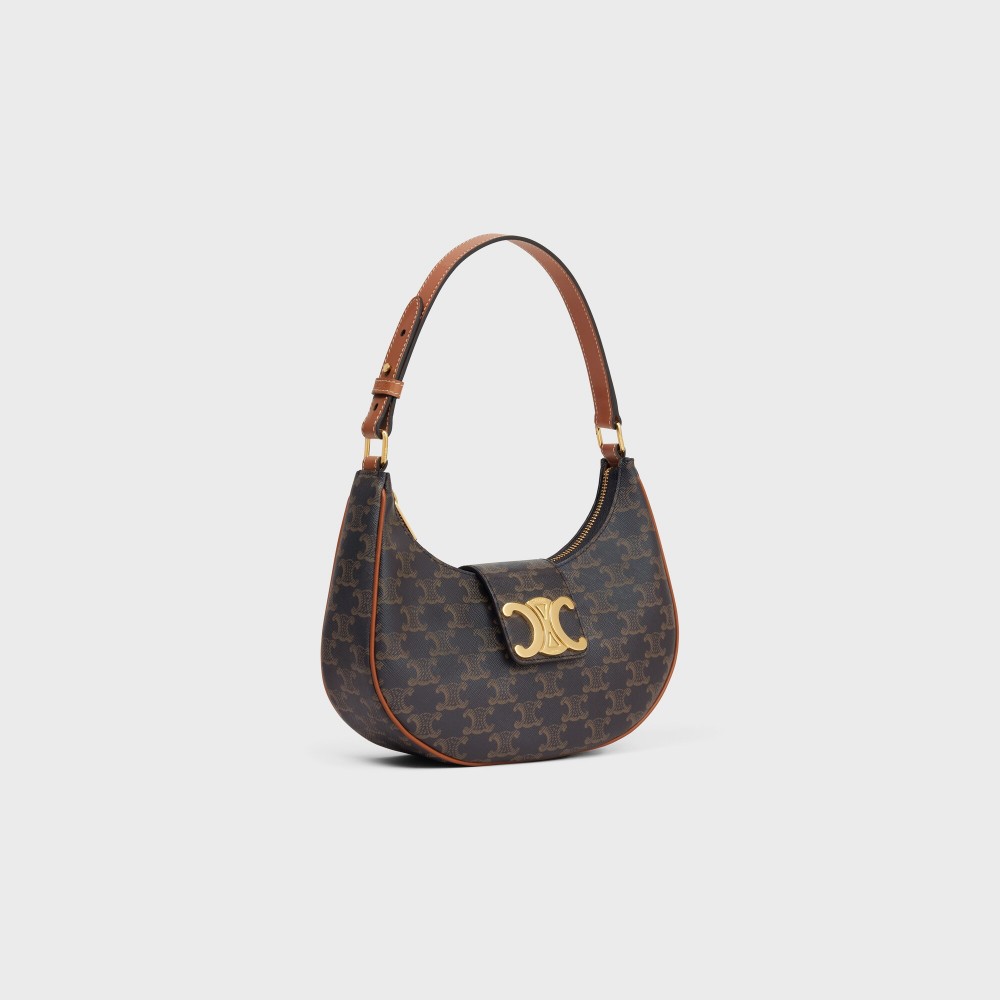 CELINE TRIOMPHE series classic black pattern underarm bag CELINE TRIOMPHE series classic black pattern underarm bag