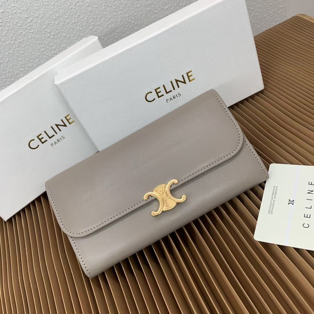 CELINE TRIOMPHE series grey monogram wallet CELINE TRIOMPHE series grey monogram wallet