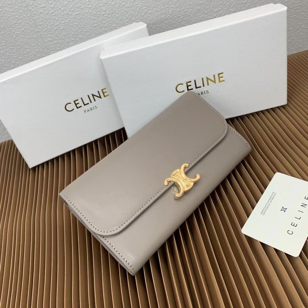 CELINE TRIOMPHE series grey monogram wallet CELINE TRIOMPHE series grey monogram wallet
