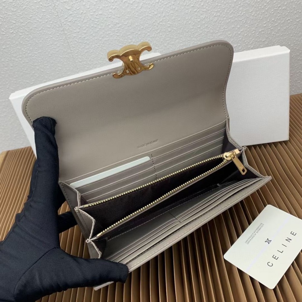 CELINE TRIOMPHE series grey monogram wallet CELINE TRIOMPHE series grey monogram wallet
