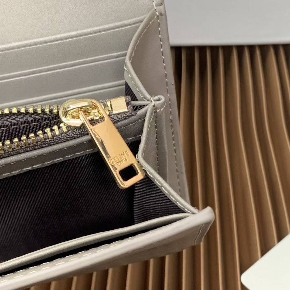 CELINE TRIOMPHE series grey monogram wallet CELINE TRIOMPHE series grey monogram wallet