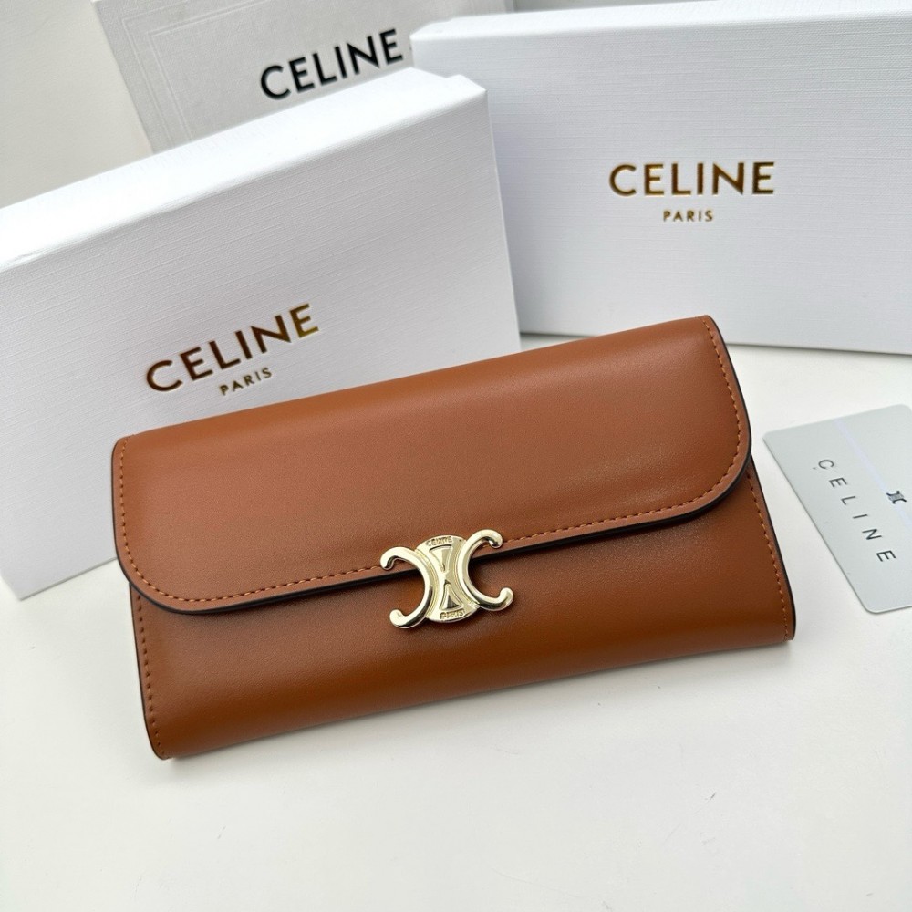 CELINE TRIOMPHE Series Brown Monogram Wallet CELINE TRIOMPHE Series Brown Monogram Wallet