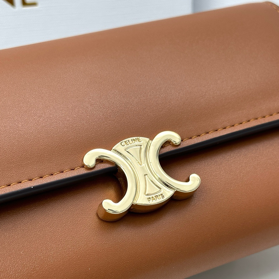 CELINE TRIOMPHE Series Brown Monogram Wallet CELINE TRIOMPHE Series Brown Monogram Wallet
