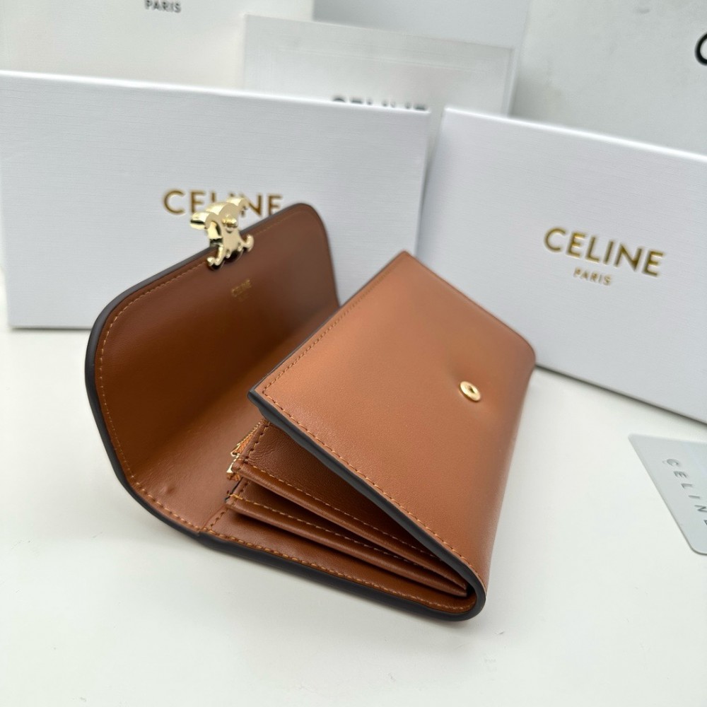 CELINE TRIOMPHE Series Brown Monogram Wallet CELINE TRIOMPHE Series Brown Monogram Wallet