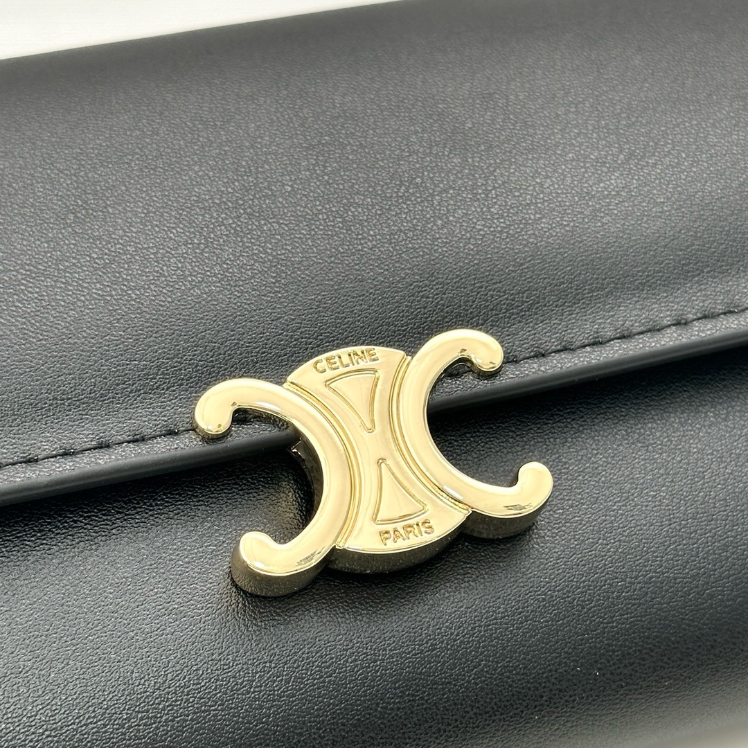 CELINE TRIOMPHE series black monogram wallet CELINE TRIOMPHE series black monogram wallet