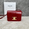 CELINE TRIOMPHE series red snake print shoulder bag CELINE TRIOMPHE series red snake print shoulder bag