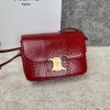 CELINE TRIOMPHE series red snake print shoulder bag CELINE TRIOMPHE series red snake print shoulder bag