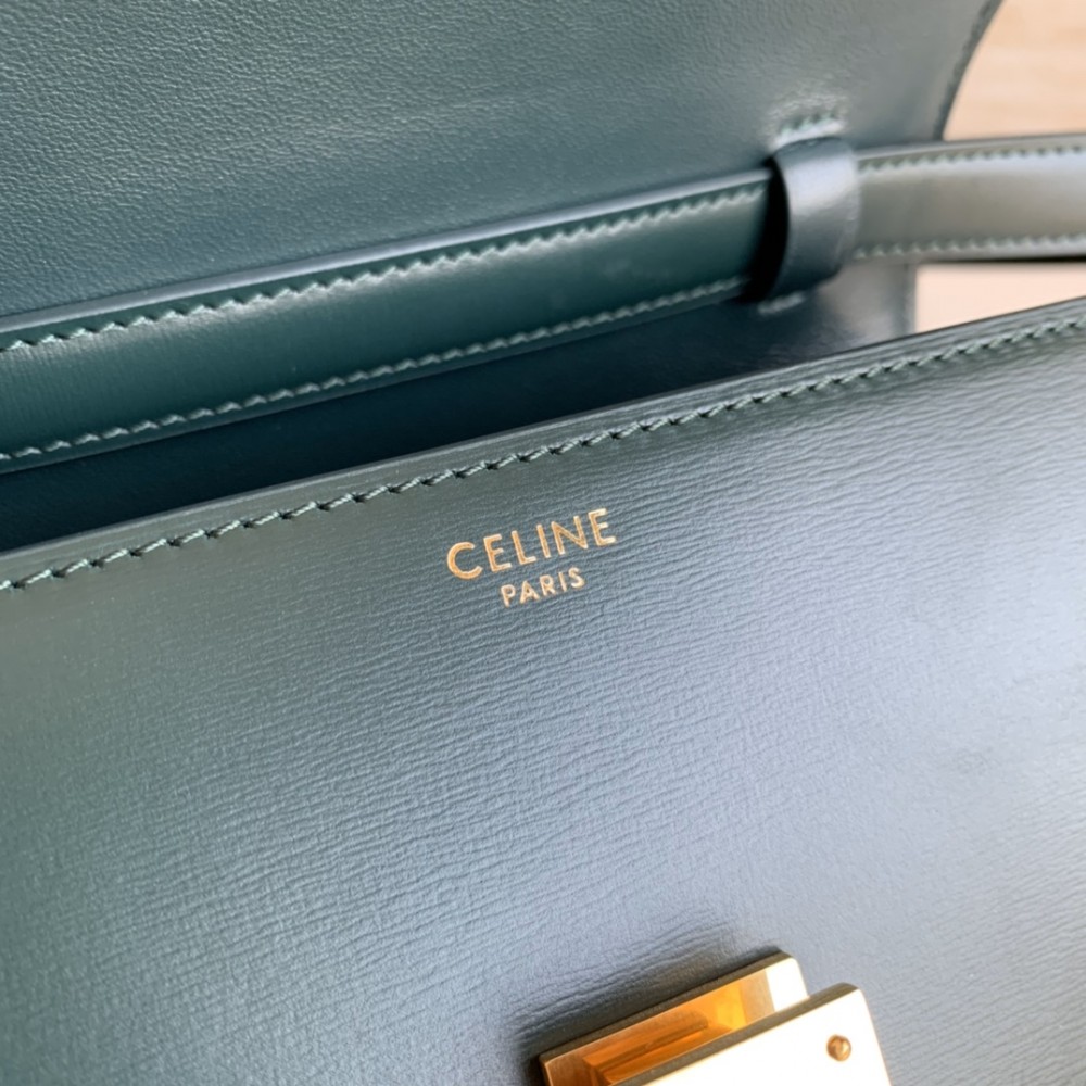 CELINE TRIOMPHE series dark blue snake pattern shoulder crossbody bag CELINE TRIOMPHE series dark blue snake pattern shoulder crossbody bag