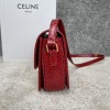 CELINE TRIOMPHE series red snake print shoulder bag CELINE TRIOMPHE series red snake print shoulder bag