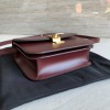 CELINE TRIOMPHE series crimson snake print shoulder crossbody bag CELINE TRIOMPHE series crimson snake print shoulder crossbody bag
