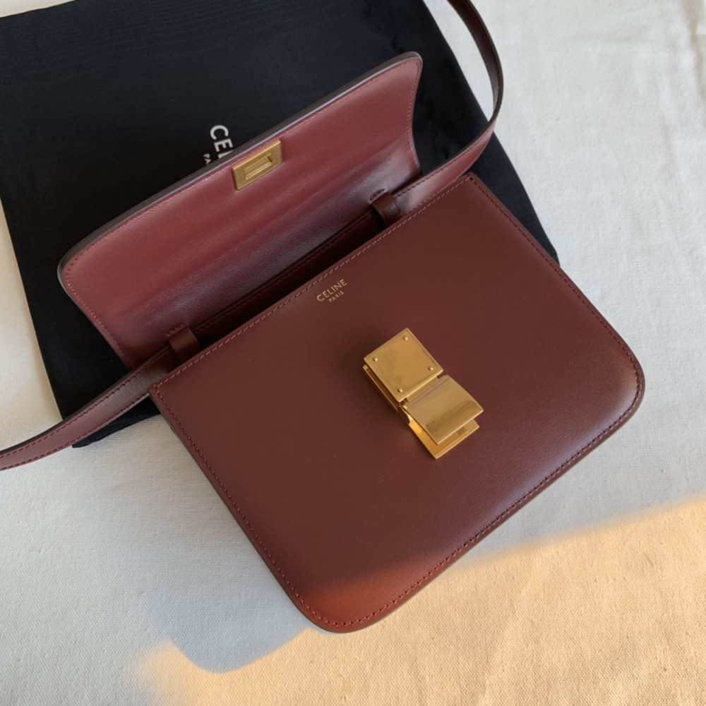 CELINE TRIOMPHE series crimson snake print shoulder crossbody bag CELINE TRIOMPHE series crimson snake print shoulder crossbody bag