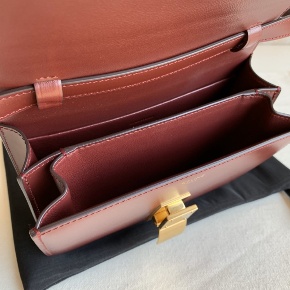 CELINE TRIOMPHE series crimson snake print shoulder crossbody bag CELINE TRIOMPHE series crimson snake print shoulder crossbody bag