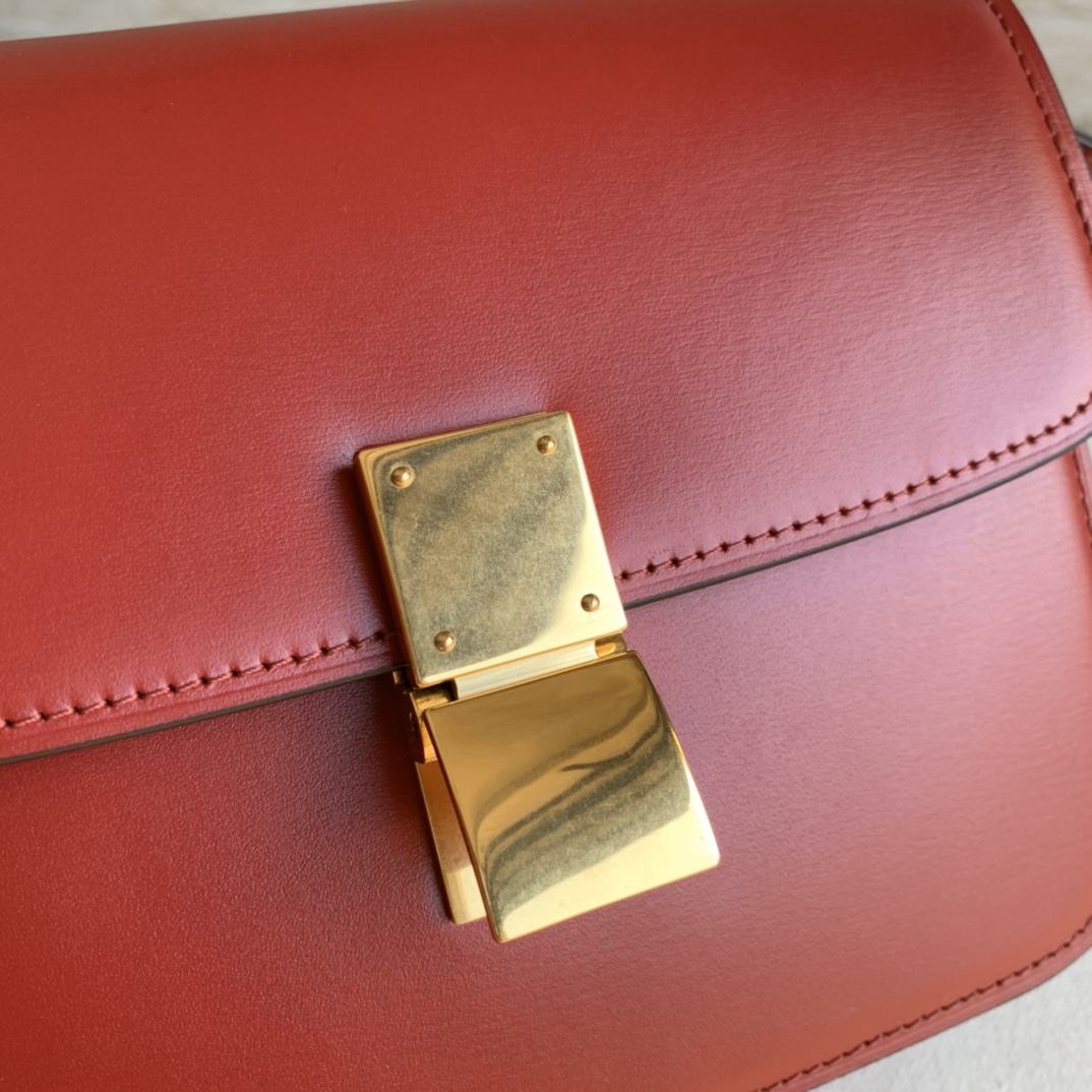 CELINE TRIOMPHE series red snake print shoulder bag CELINE TRIOMPHE series red snake print shoulder bag