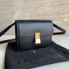 CELINE TRIOMPHE series dark black snake print shoulder crossbody bag CELINE TRIOMPHE series dark black snake print shoulder crossbody bag