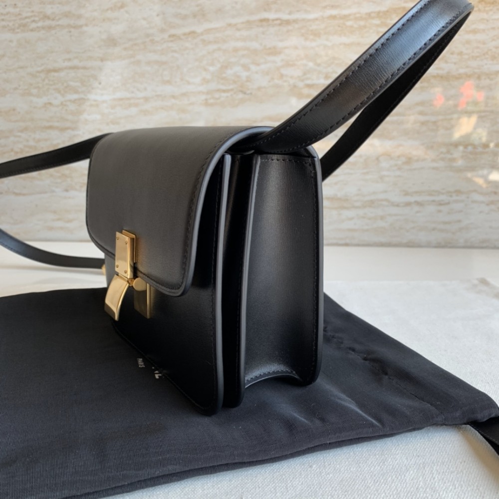 CELINE TRIOMPHE series dark black snake print shoulder crossbody bag CELINE TRIOMPHE series dark black snake print shoulder crossbody bag