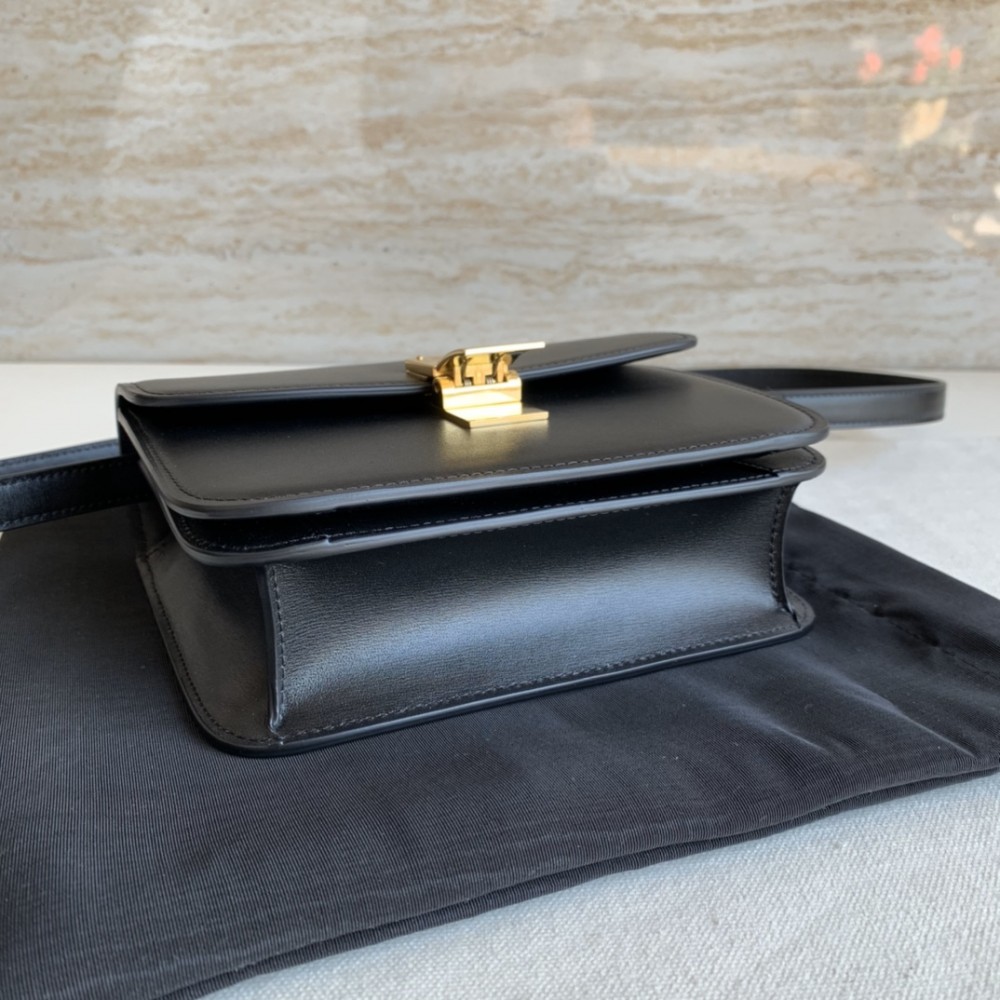 CELINE TRIOMPHE series dark black snake print shoulder crossbody bag CELINE TRIOMPHE series dark black snake print shoulder crossbody bag