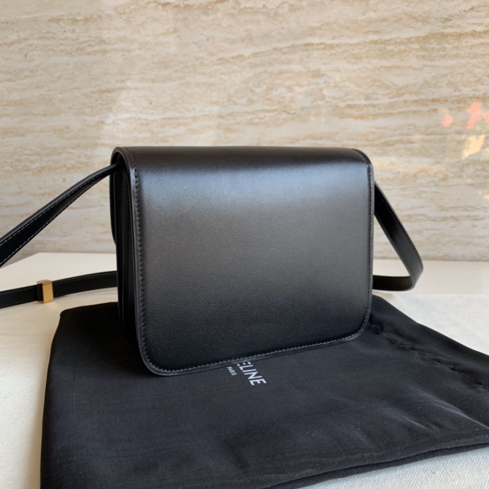 CELINE TRIOMPHE series dark black snake print shoulder crossbody bag CELINE TRIOMPHE series dark black snake print shoulder crossbody bag