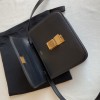 CELINE TRIOMPHE series dark black snake print shoulder crossbody bag CELINE TRIOMPHE series dark black snake print shoulder crossbody bag