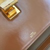 CELINE TRIOMPHE series golden brown shoulder crossbody bag CELINE TRIOMPHE series golden brown shoulder crossbody bag