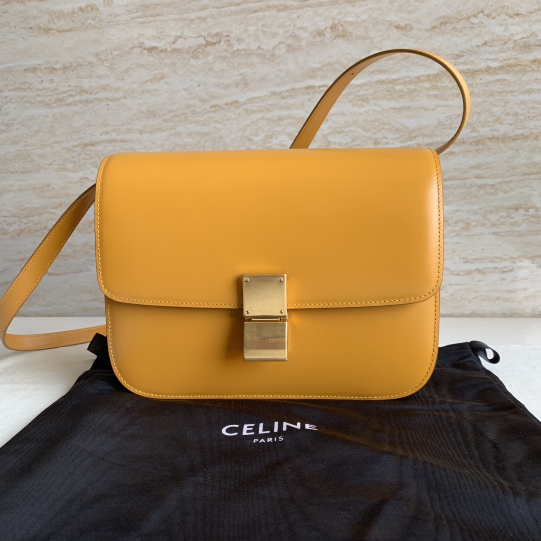 CELINE TRIOMPHE series bright yellow snake print shoulder crossbody bag CELINE TRIOMPHE series bright yellow snake print shoulder crossbody bag