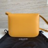 CELINE TRIOMPHE series bright yellow snake print shoulder crossbody bag CELINE TRIOMPHE series bright yellow snake print shoulder crossbody bag