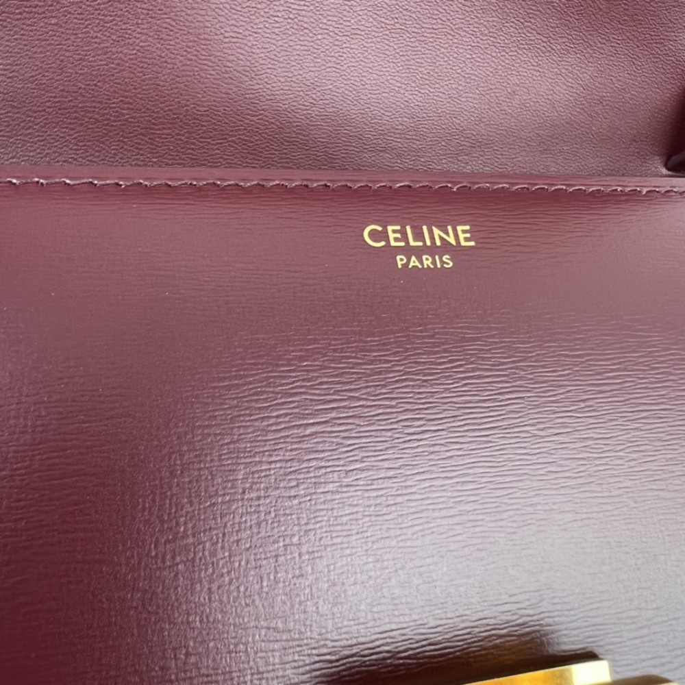 CELINE TRIOMPHE series agate red snake pattern shoulder crossbody bag CELINE TRIOMPHE series agate red snake pattern shoulder crossbody bag