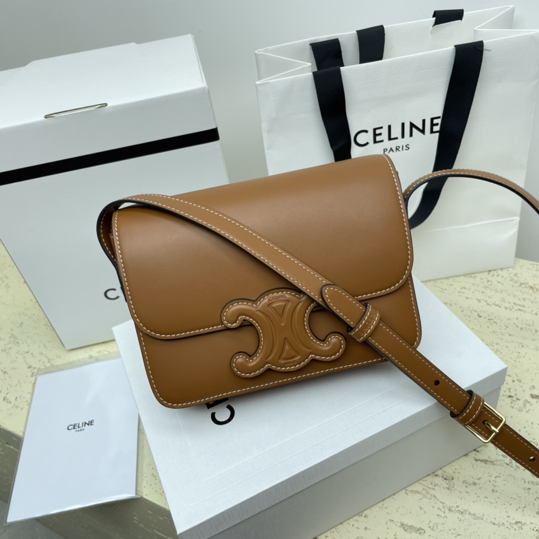CELINE TRIOMPHE Brown Crossbody Bag CELINE TRIOMPHE Brown Crossbody Bag